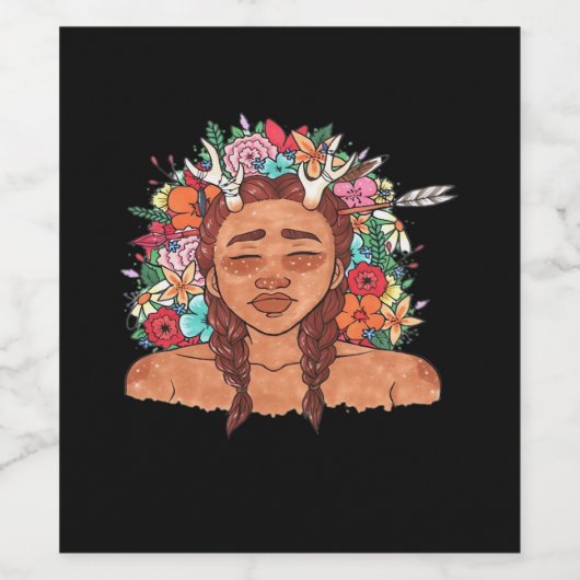 Oh Deer Modern Aesthetic Wijn Etiket (Enkel label)