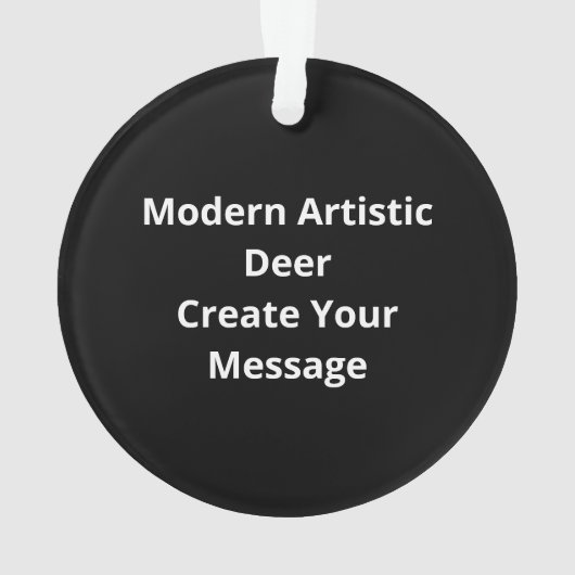 Oh Deer Modern Artistic Style Acrylic Ornament (achterkant)