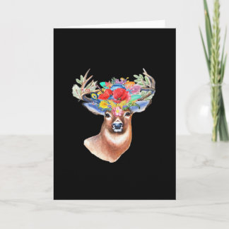 Oh Deer Modern Artistic Style Folded Greeting Card Kaart
