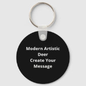 Oh Deer Modern Artistic Style Keychain (Achterkant)