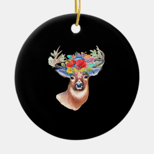 Oh Deer Modern Artistic Style Ornament (Voorkant)