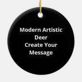Oh Deer Modern Artistic Style Ornament (Achterkant)