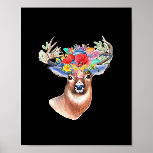 Oh Deer Modern Artistic Style Poster (Voorkant)