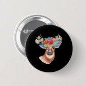 Oh Deer Modern Artistic Style  Ronde Button 5,7 Cm (Voorkant /achterkant)