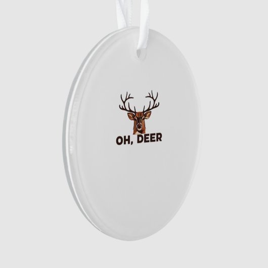 Oh Deer Modern Clean Design Acrylic Ornament (voorkant)