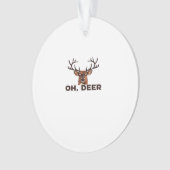 Oh Deer Modern Clean Design Acrylic Ornament (voorkant)