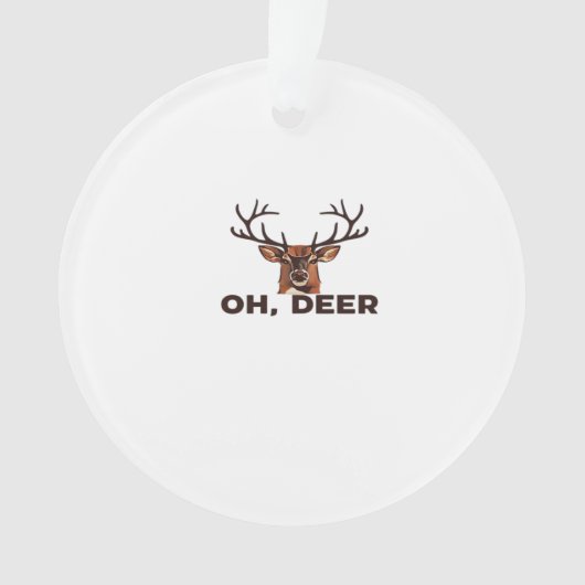 Oh Deer Modern Clean Design Acrylic Ornament (voorkant)