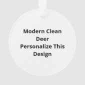 Oh Deer Modern Clean Design Acrylic Ornament (achterkant)