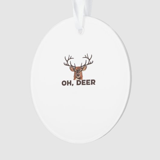 Oh Deer Modern Clean Design Acrylic Ornament (voorkant)