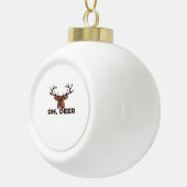 Oh Deer Modern Clean Design  Keramische Bal Ornament (Rechts)