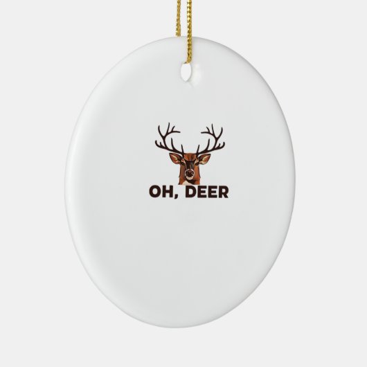 Oh Deer Modern Clean Design Ornament (Rechts)