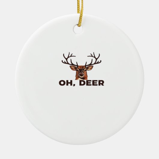 Oh Deer Modern Clean Design Ornament (Voorkant)