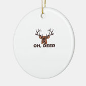 Oh Deer Modern Clean Design Ornament (Links)