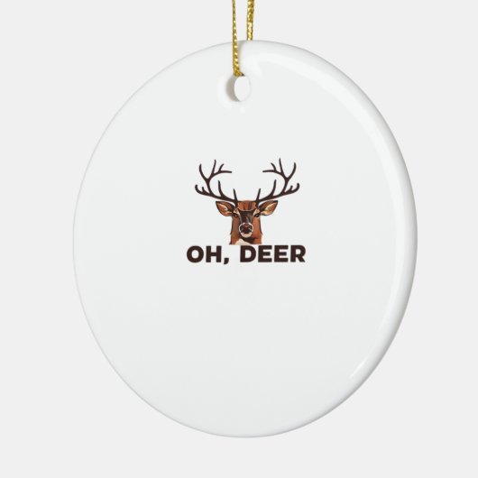 Oh Deer Modern Clean Design Ornament (Links)