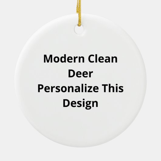 Oh Deer Modern Clean Design Ornament (Achterkant)