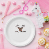 Oh Deer Modern Clean Design  Papieren Bordje (Feest)