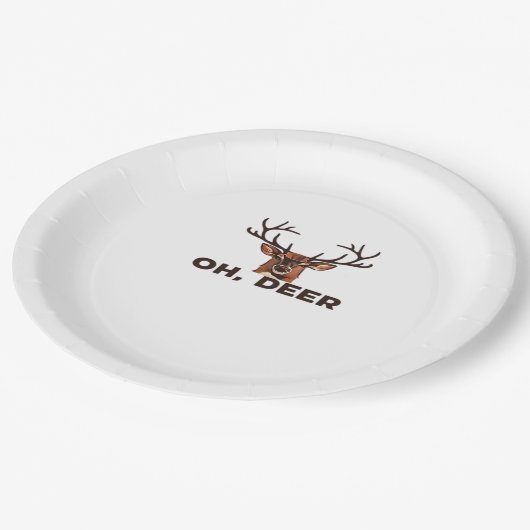 Oh Deer Modern Clean Design Papieren Bordje (Gekanteld)