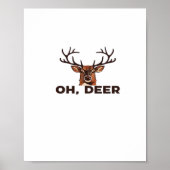 Oh Deer Modern Clean Design  Poster (Voorkant)