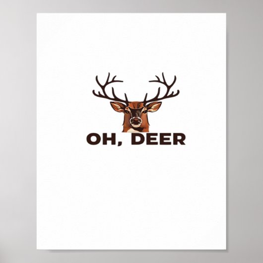 Oh Deer Modern Clean Design  Poster (Voorkant)