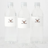 Oh Deer Modern Clean Design Waterfles Etiket (Flessen)
