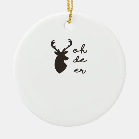 Oh Deer Modern Grafische Stijl Ornament (Voorkant)
