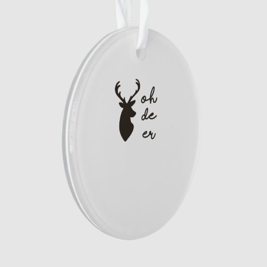Oh Deer Modern Graphic Style Acrylic Ornament (voorkant)