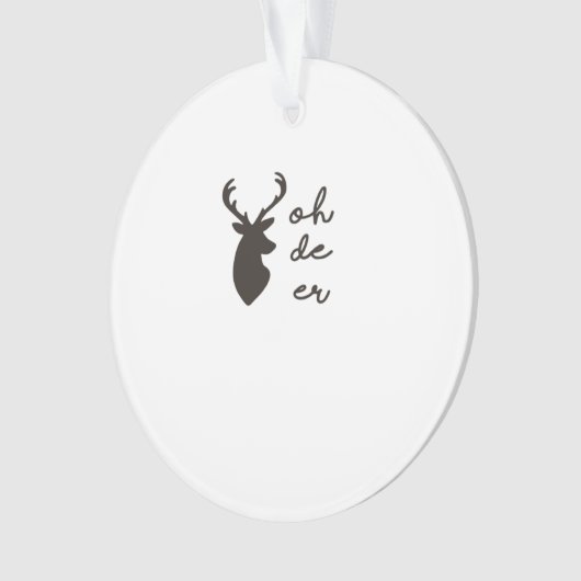 Oh Deer Modern Graphic Style Acrylic Ornament (voorkant)