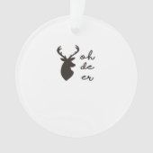 Oh Deer Modern Graphic Style Acrylic Ornament (voorkant)