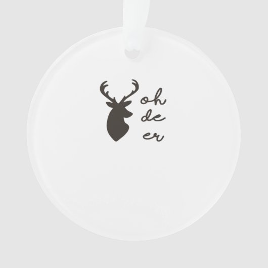 Oh Deer Modern Graphic Style Acrylic Ornament (voorkant)