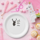 Oh Deer Modern Graphic Style  Papieren Bordje (Feest)