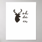 Oh Deer Modern Graphic Style Poster (Voorkant)