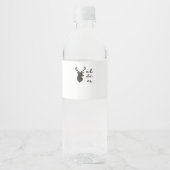 Oh Deer Modern Graphic Style  Waterfles Etiket (Voorkant)