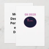 Oh Deer Moderne Esthetiek Feestdagenkaart (Voorkant / Achterkant)