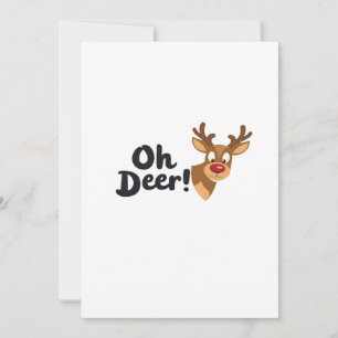 Oh Deer Moderne Esthetische Stijl Feestdagenkaart