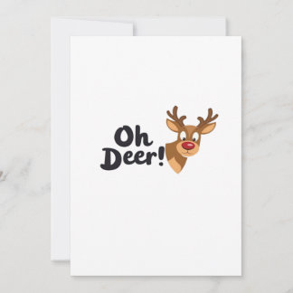 Oh Deer Moderne Esthetische Stijl Feestdagenkaart