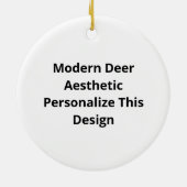 Oh Deer Moderne Esthetische Stijl Keramisch Ornament (Achterkant)
