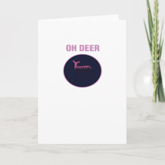 Oh Deer Moderne Stijl Kaart (Voorkant)