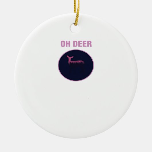 Oh Deer Moderne Stijl Keramisch Ornament (Voorkant)
