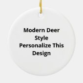 Oh Deer Moderne Stijl Keramisch Ornament (Achterkant)