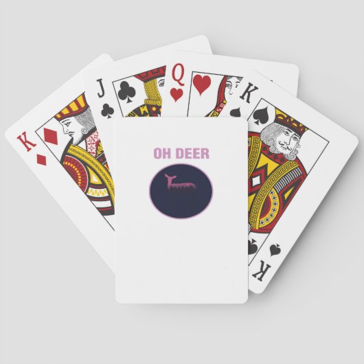 Oh Deer Moderne Stijl  Pokerkaarten (Achterkant)
