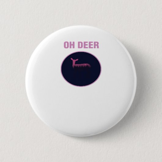 Oh Deer Moderne Stijl  Ronde Button 5,7 Cm (Voorkant)