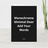 Oh Deer Monochrome Minimal Design Kaart (Achterkant)