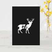 Oh Deer Monochrome Minimal Design Kaart (Gele Bloem)