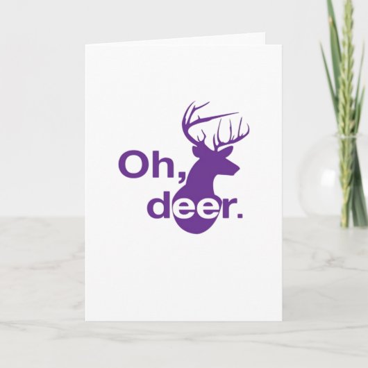 Oh Deer Natural Woodland Style Kaart (Voorkant)