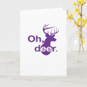Oh Deer Natuurlijke Bosstijl Kaart (Gele Bloem)
