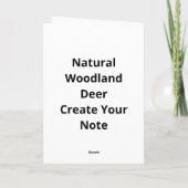 Oh Deer Natuurlijke Bosstijl Kaart (Achterkant)