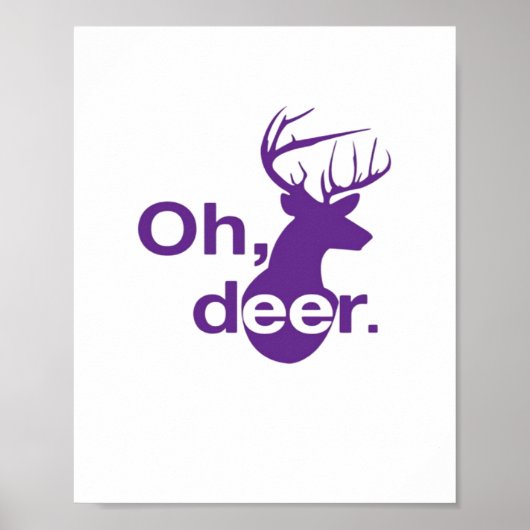 Oh Deer Natuurlijke Bosstijl  Poster (Voorkant)
