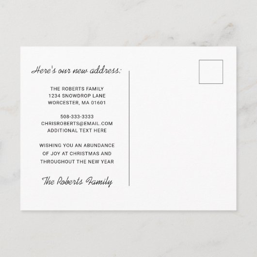 Oh Deer New Year New Home Moving Aankondigingskaart (Achterkant)