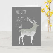 Oh Deer nog een jaar Boerderij van de vogelstand o Kaart (Gele Bloem)