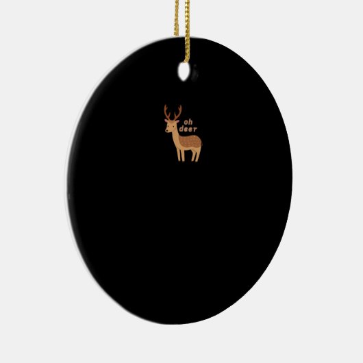 Oh Deer Oh Dear Retro Classic Style Keramisch Ornament (Rechts)